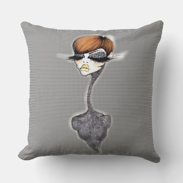 Grey Pixie Pillow (Front)