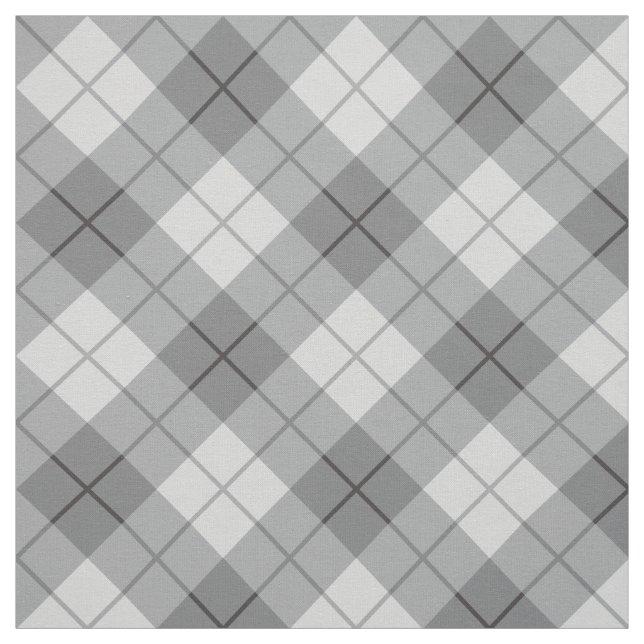 Grey Plaid Fabric (Swatch)