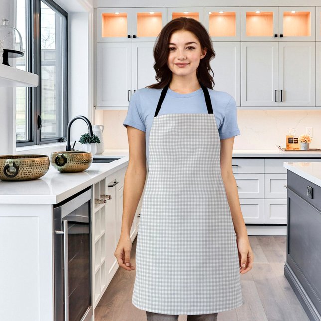 Grey Plaid Pattern  Apron (Creator Uploaded)