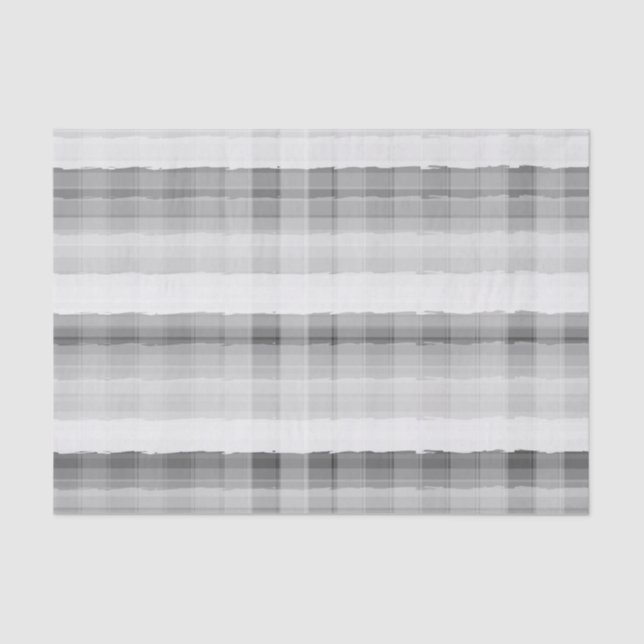 Grey Plaid Tissue Paper (Front)