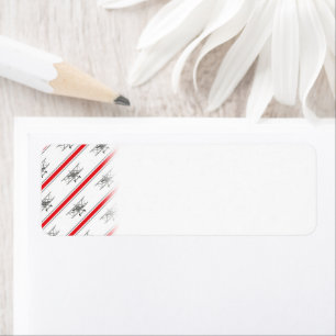 Grey Plane Red Lines Aeroplanes Pilot Plane Return Address Label