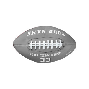 Grey Player Name Number and Team Name Football