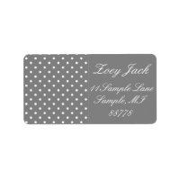 Grey Polka Dot Address Labels