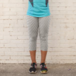 Grey Polka Dot Capri Leggings<br><div class="desc">Grey polka dot capri leggings</div>