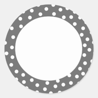 Grey Polka Dot Label