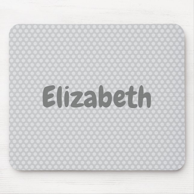Grey Polka Dot Mouse Pad (Front)