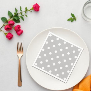 Grey Polka Dot Napkin
