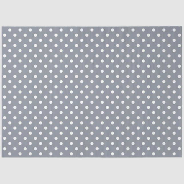 Grey Polka Dot Tissue Paper (Front)