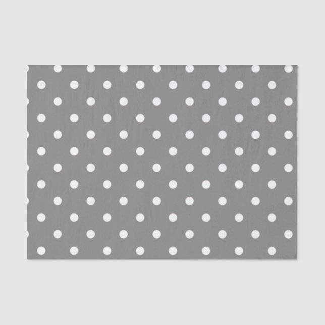 Grey Polka Dot Tissue Paper (Front)