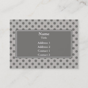 Grey Polka Dots Business Card