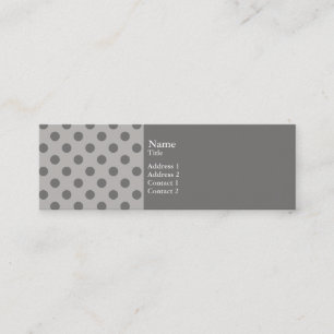Grey Polka Dots Mini Business Card