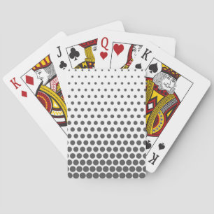Grey Polka Dots Modern White Playing Cards