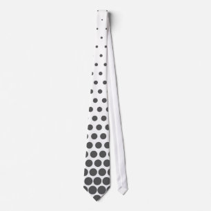 Grey Polka Dots Modern White Tie