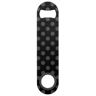 Grey polka dots on black