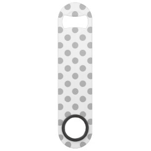 Grey polka dots on white