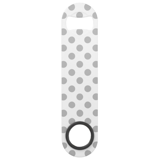 Grey polka dots on white (Front)