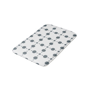 Grey Polka Dots, Polka Dot Pattern, Dots, Dotted Bath Mat