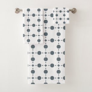 Grey Polka Dots, Polka Dot Pattern, Dots, Dotted Bath Towel Set