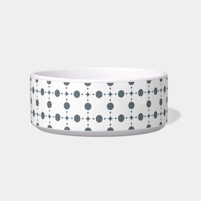 Grey Polka Dots, Polka Dot Pattern, Dots, Dotted Bowl (Front)