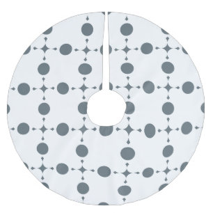 Grey Polka Dots, Polka Dot Pattern, Dots, Dotted Brushed Polyester Tree Skirt