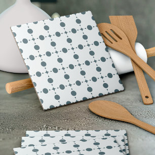 Grey Polka Dots, Polka Dot Pattern, Dots, Dotted Ceramic Tile