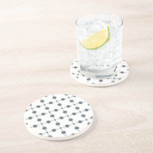 Grey Polka Dots, Polka Dot Pattern, Dots, Dotted Coaster