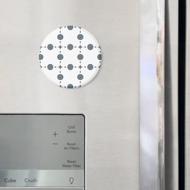 Grey Polka Dots, Polka Dot Pattern, Dots, Dotted Magnet (In Situ (Fridge))