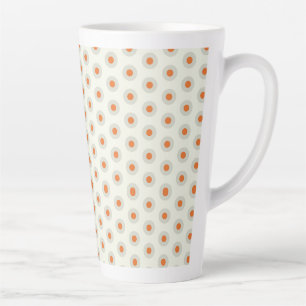 Grey polka dots with yellow centre pp3 latte mug