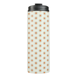 Grey polka dots with yellow centre pp3 thermal tumbler