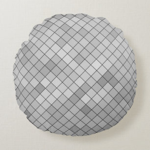 Grey polygonal illustration, which consist of tria round cushion