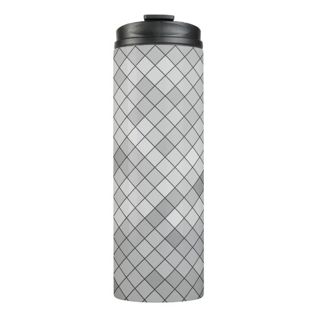 Grey polygonal illustration, which consist of tria thermal tumbler (Front)