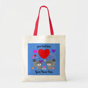 Grey Poodle Valentine #3 Tote Bag