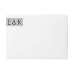  Grey Premium Ultimate Modern Monogram Bold Fun Wrap Around Label