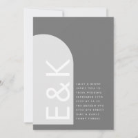 Grey Premium Ultimate Modern Monogram Wedding Arch