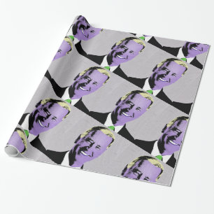 Grey President Biden Pop Art Wrapping Paper