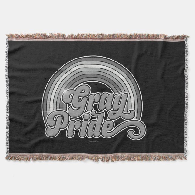 Grey Pride (Retired Senior) Throw Blanket (Front)