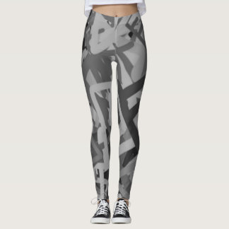 Grey Print Leggings