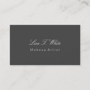 Grey Professional Classical Makeup Artist Stylist Business Card