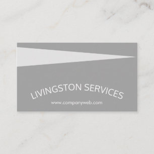 Grey Professional Curved & Simple Modern Business Card