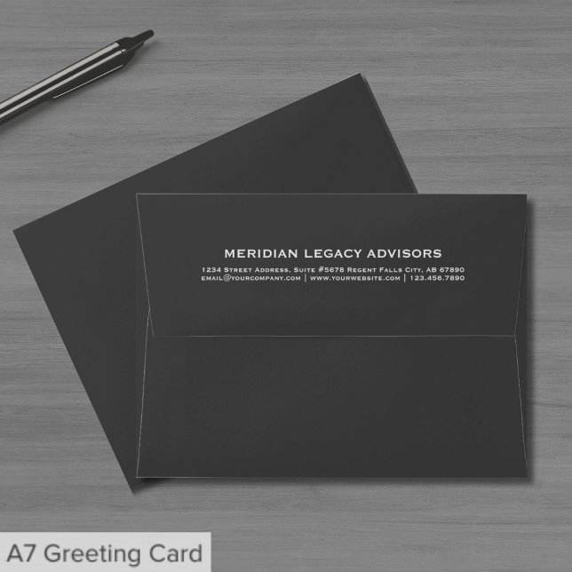 Grey Professional Typographic Return Address Envelope (Creator Uploaded)