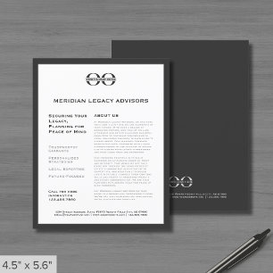 Grey Promotional Flyer with Logo