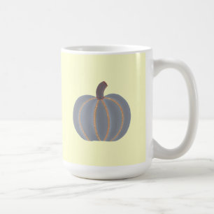 Grey Pumpkin Orange Lights Halloween Mugs