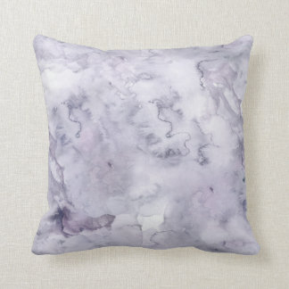 Grey Purple Misty Background Watercolor Pillow