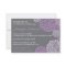 Grey Purple Modern Floral Baby Shower Invitation