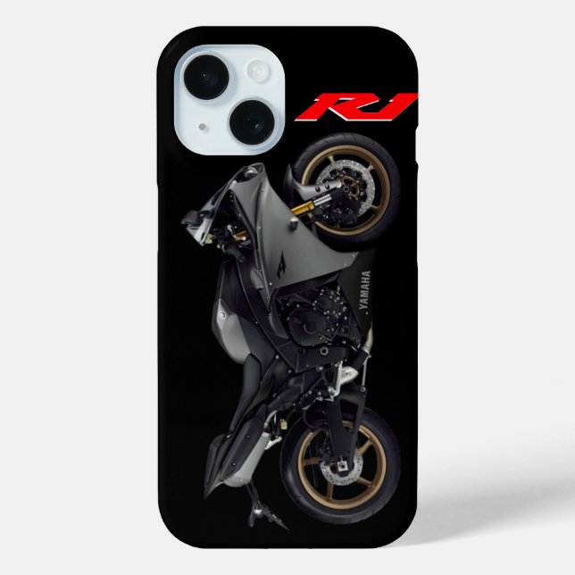Grey R1 Sportsbike Motorcycle Case-Mate iPhone Case (Back)