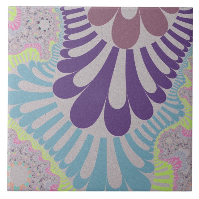 Grey Rainbow Loop Ceramic Tile (Front)