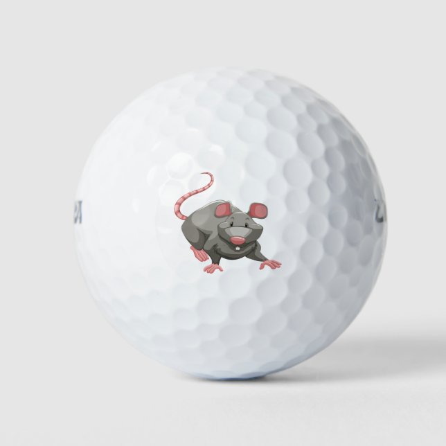 Grey rat golf balls (Front)