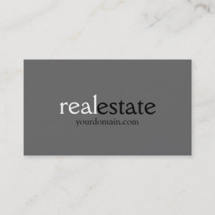 Grey Real Estate Agent Business Card