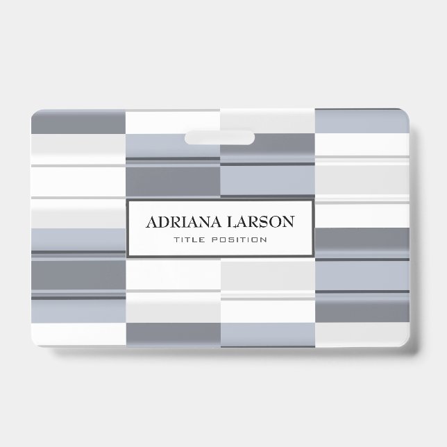 Grey Rectangle ID Badge (Front)