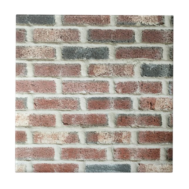 Grey Red Bricks Wall Background Brick Texture Tile (Front)